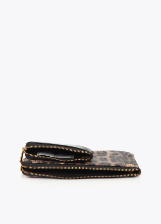 Διπλό πορτοφόλι με animal print και δέρμα BY LOLA CASADEMUNT