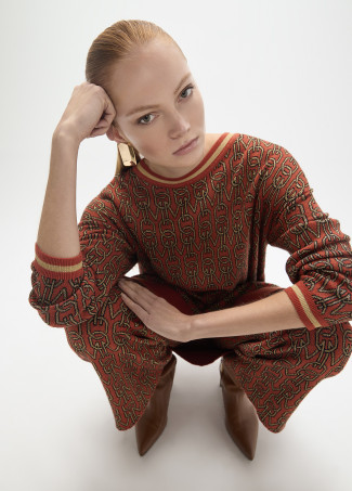 Πουλόβερ Jacquard Logomania BY LOLA CASADEMUNT