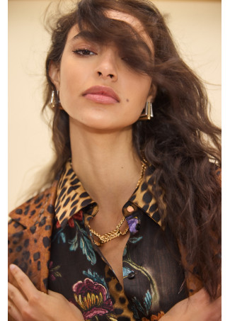 πουκάμισο με animal print και floral BY LOLA CASADEMUNT